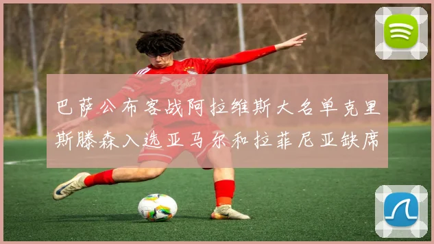 巴萨公布客战阿拉维斯大名单克里斯滕森入选亚马尔和拉菲尼亚缺席